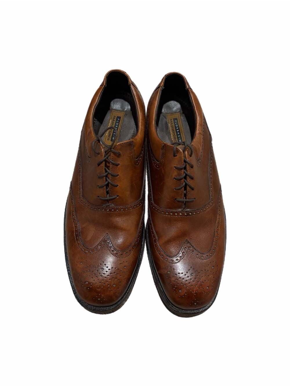 Florsheim Magneforce Wingtip Oxford Dress Shoes Brown